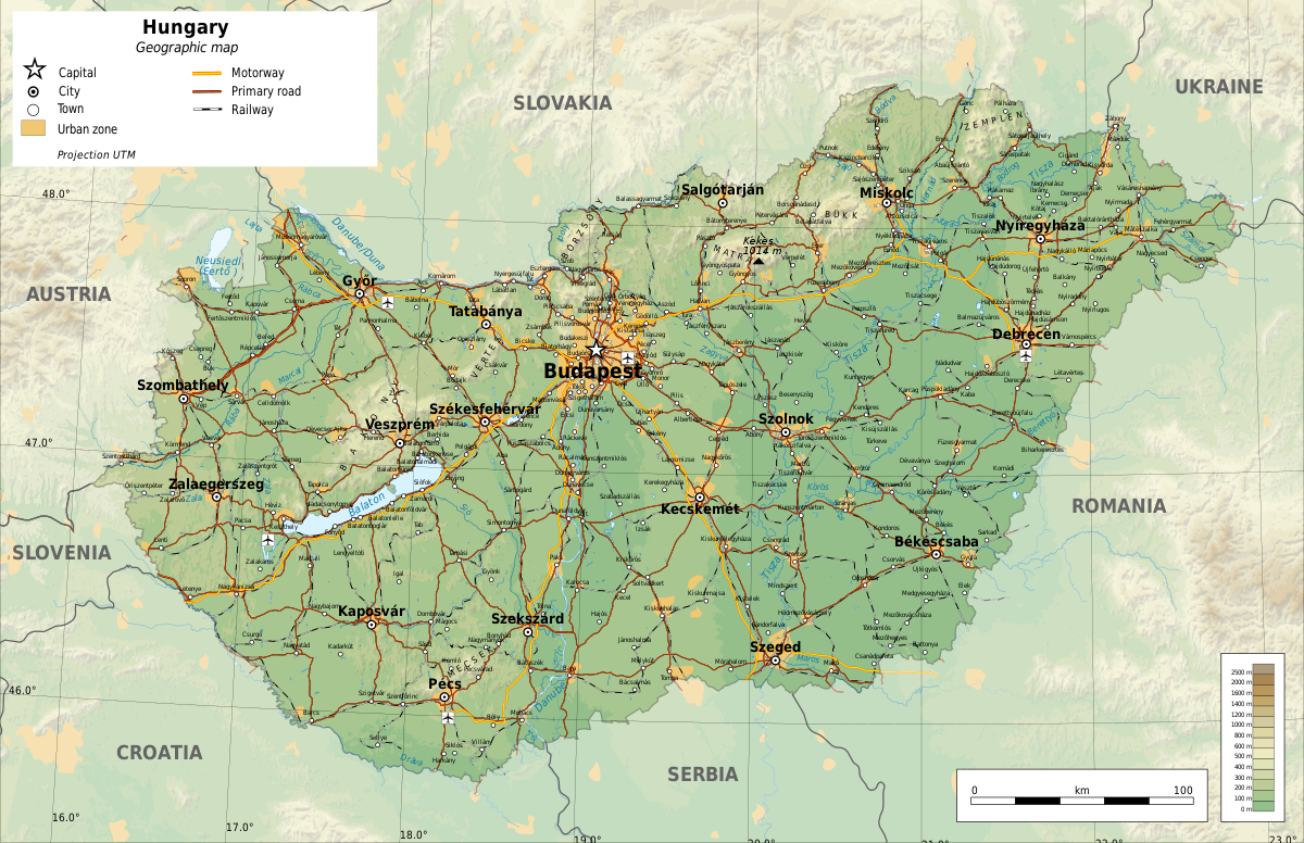 Hungary Geography & Maps - arime